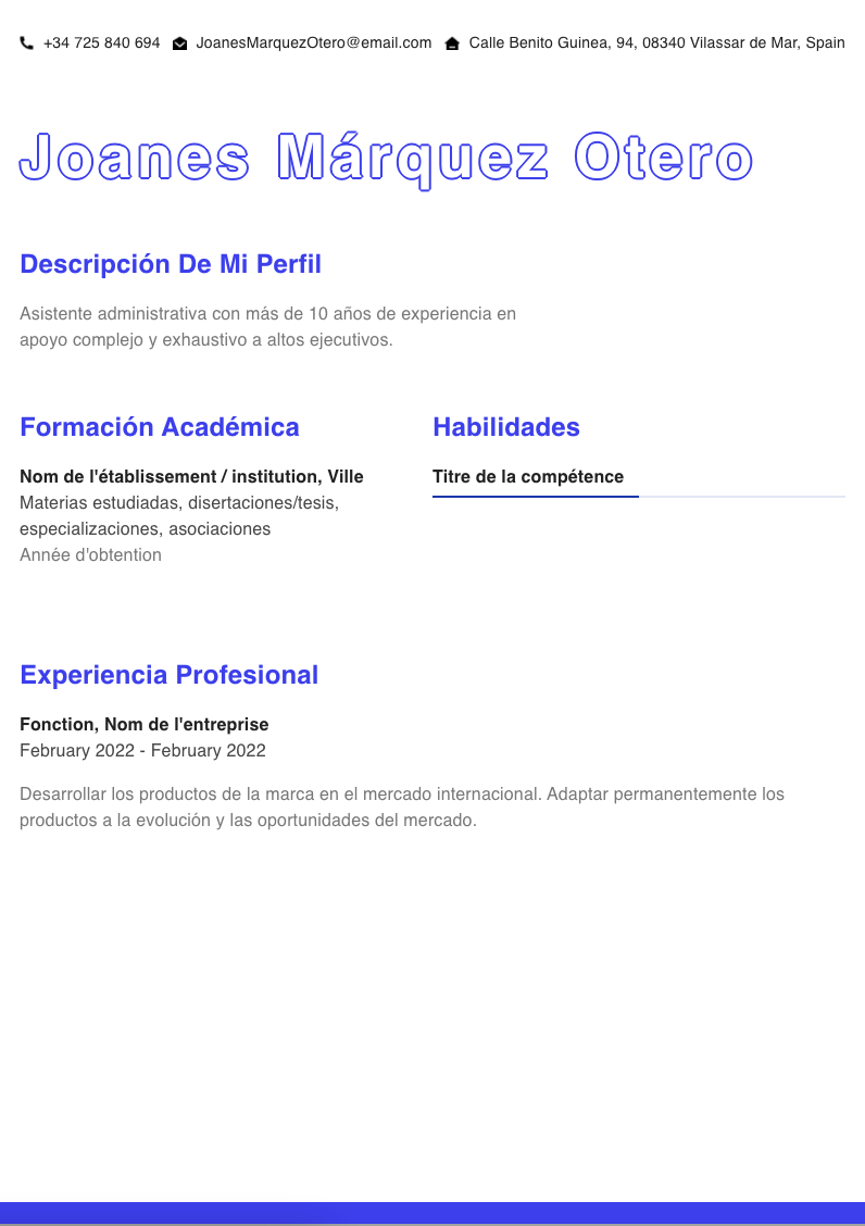 Contorno Azul